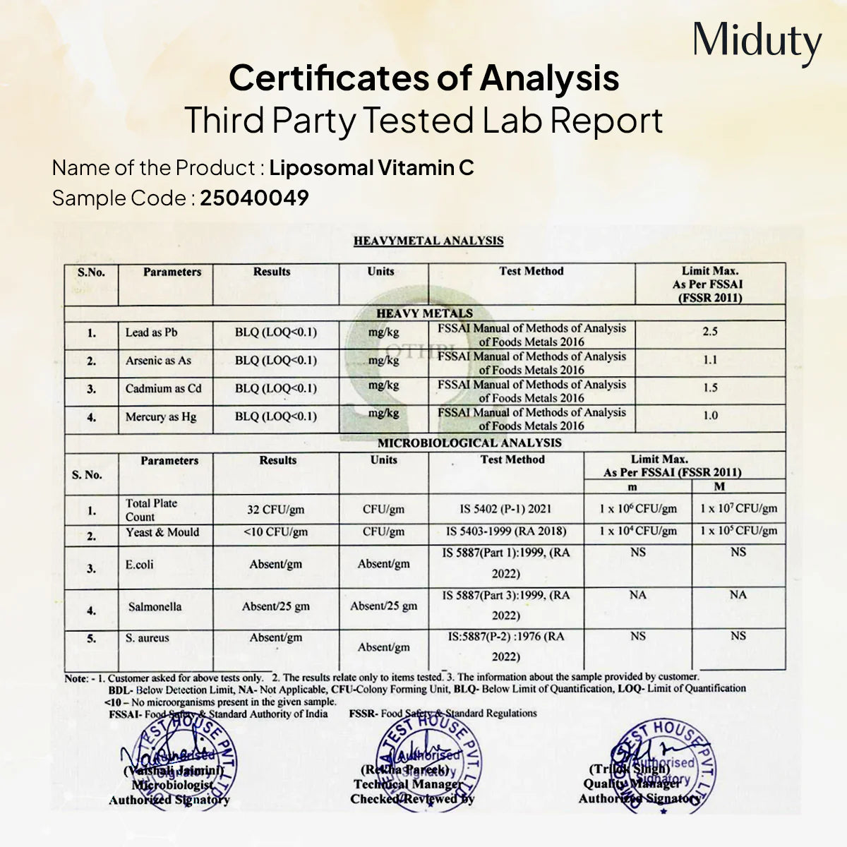 Miduty Liposomal Vitamin C