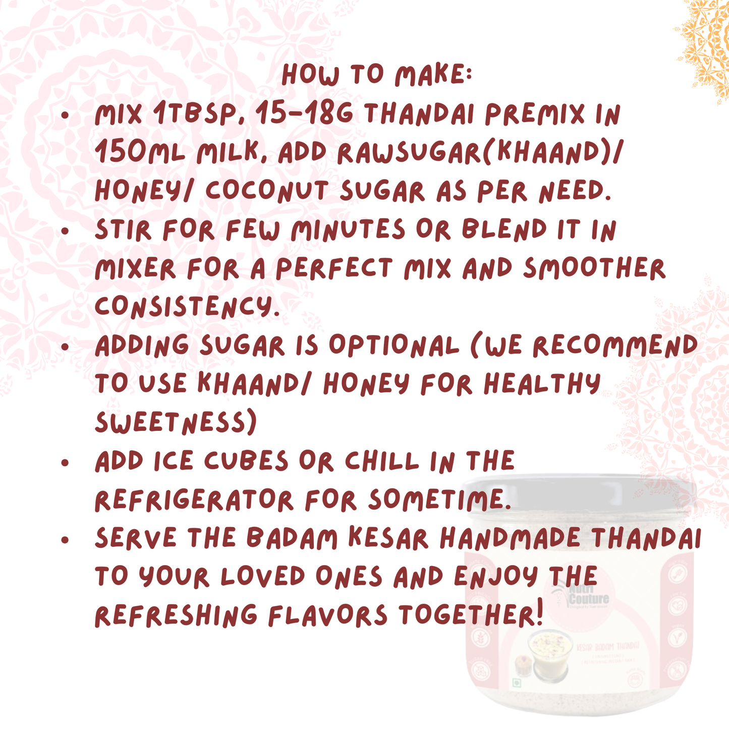 Nutri Couture Badam Kesar Thandai