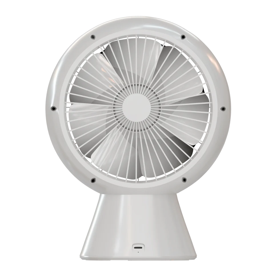 LA' FORTE Robo Cool 5W Mini Desk Fan | Rechargeable, Quiet, Auto-Rotation | 3 Speeds, 4000mAh Battery