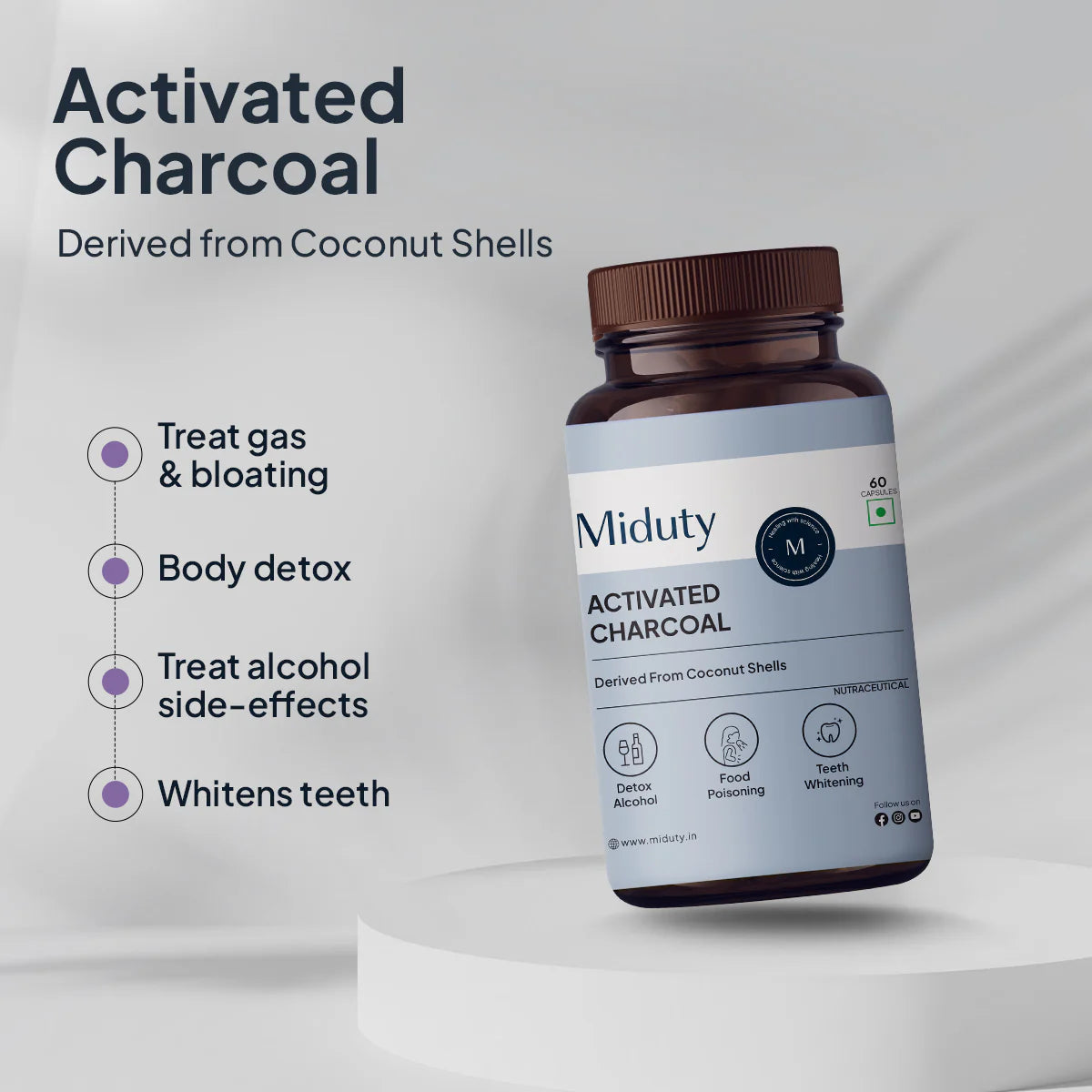 Miduty Activated Coconut Charcoal
