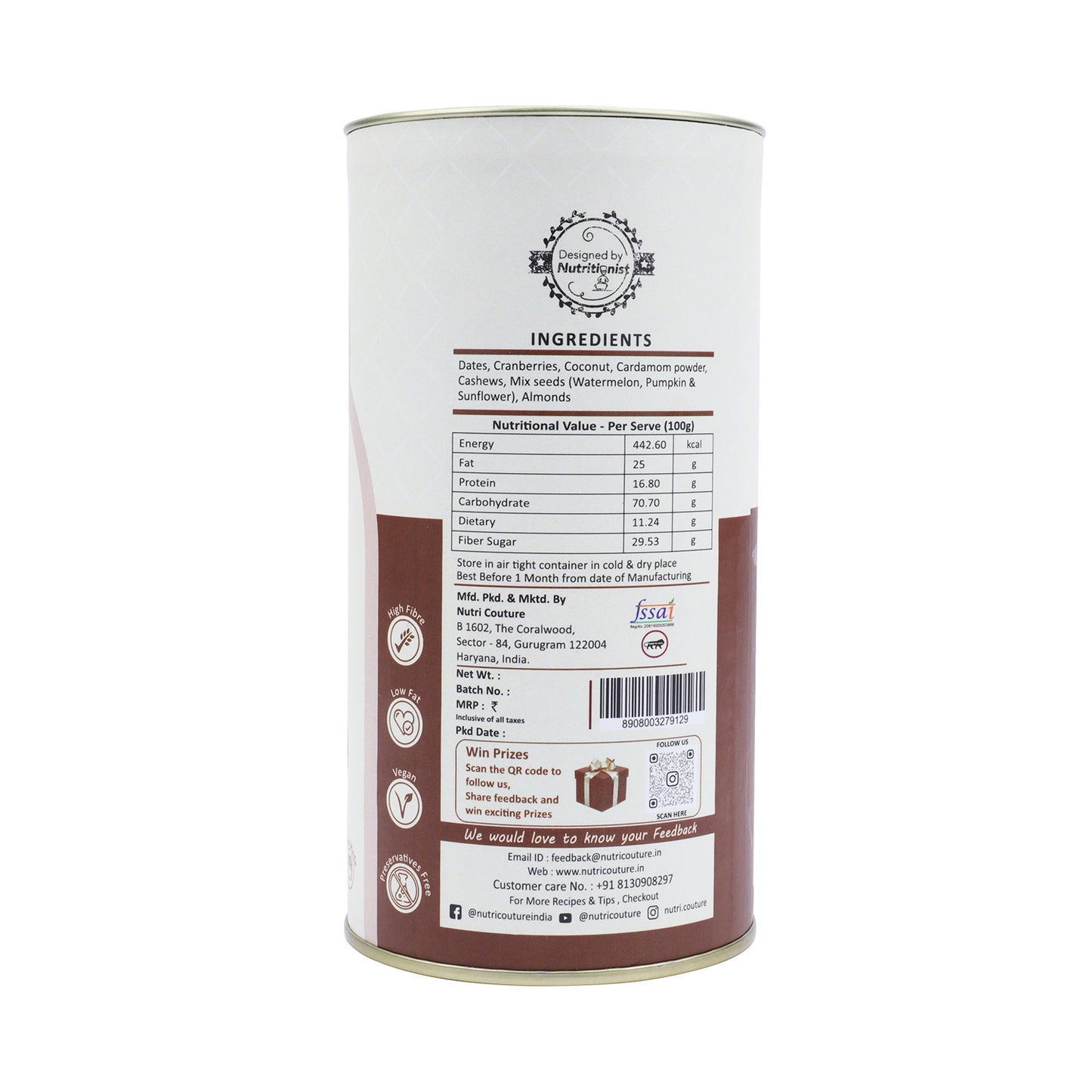 Nutri Couture Dates Laddoo with Nuts & Seeds