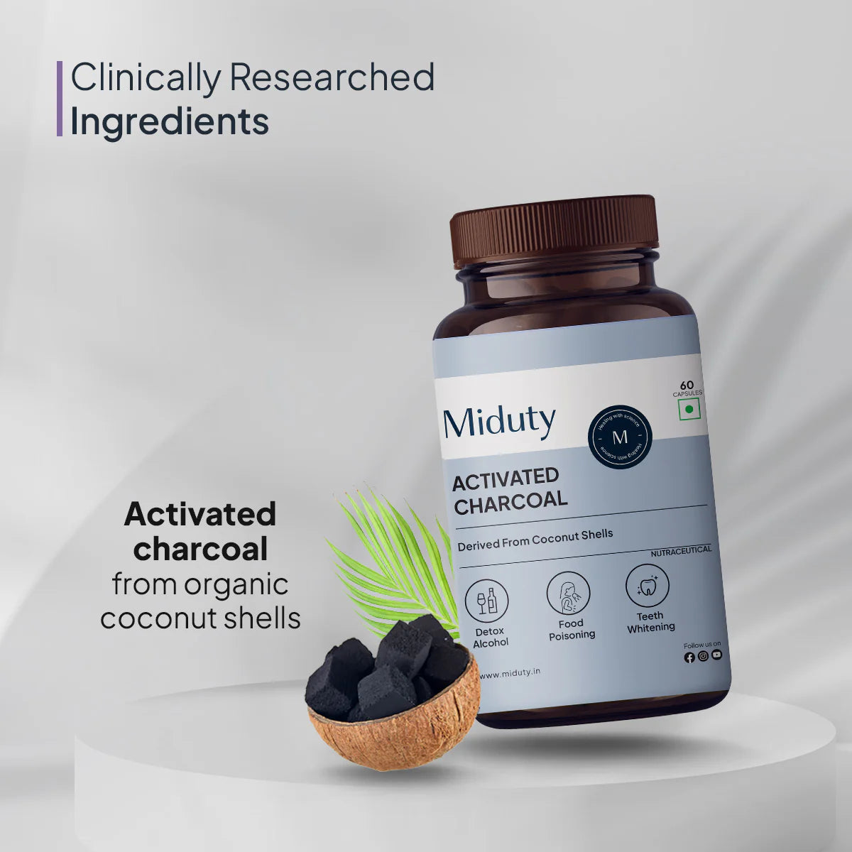 Miduty Activated Coconut Charcoal
