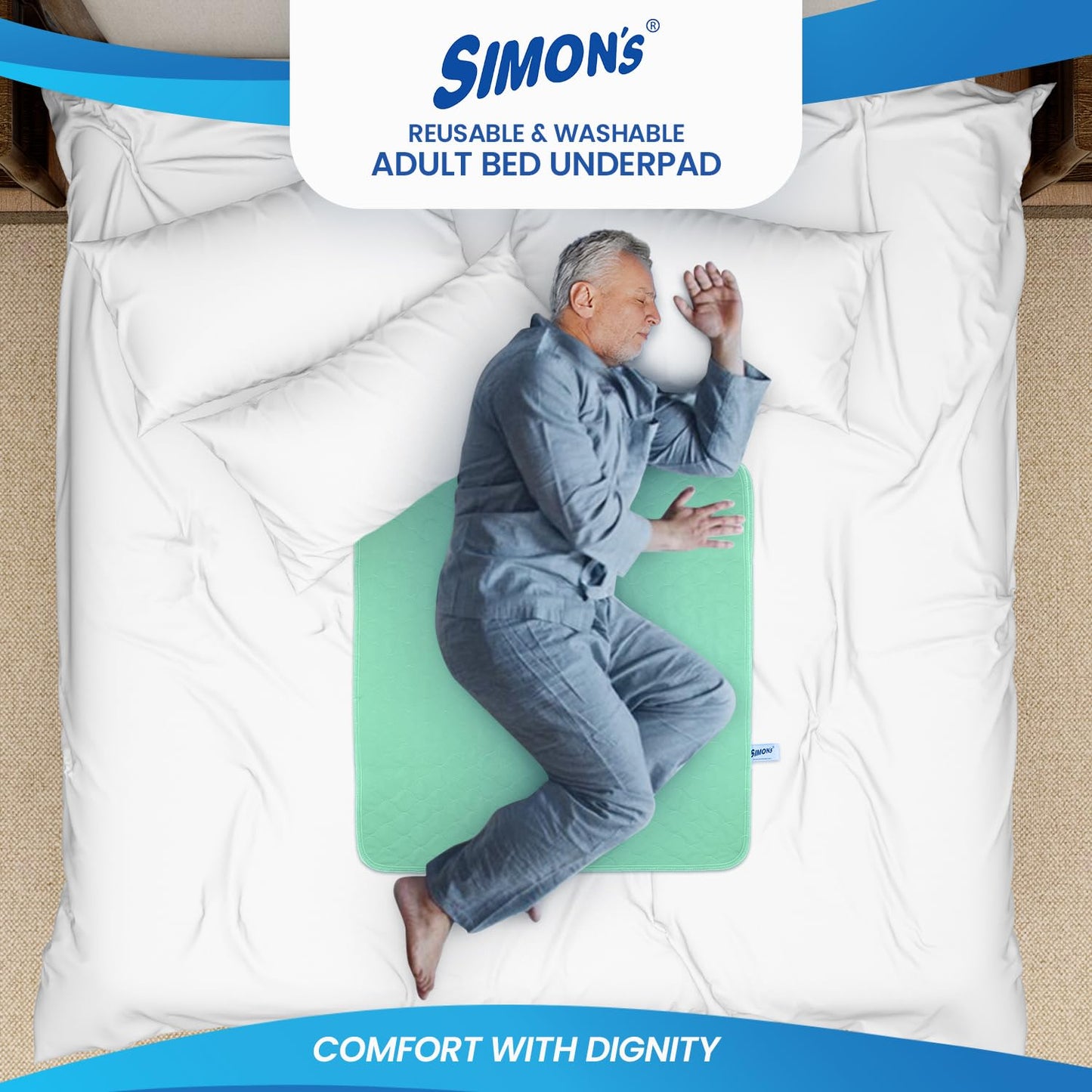 Simon's Adult Reusable Classic Bed Underpad