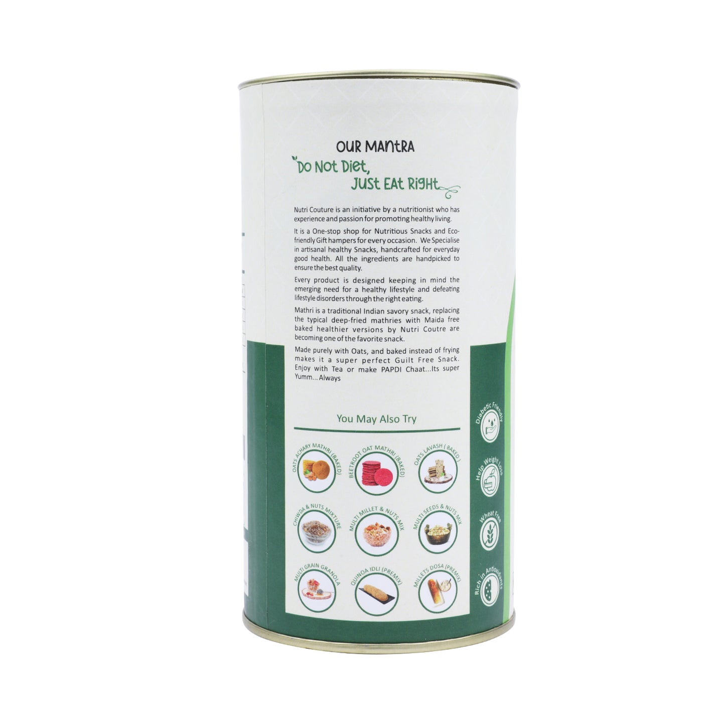 Nutri Couture Baked Oats Mathri (Kasoori Methi flavour)