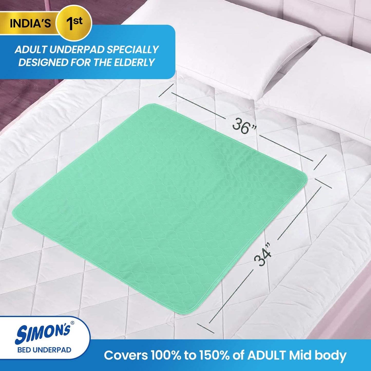 Simon's Adult Reusable Classic Bed Underpad