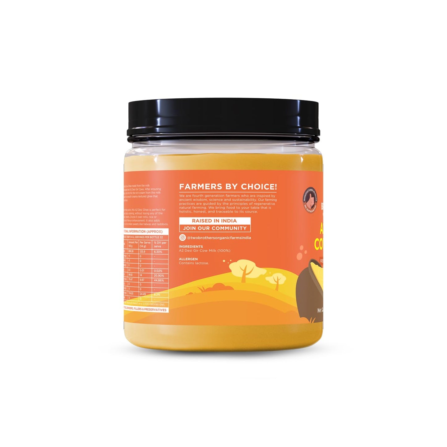 Two Brothers Organic Farms Desi Gir Cow Ghee (500ml)