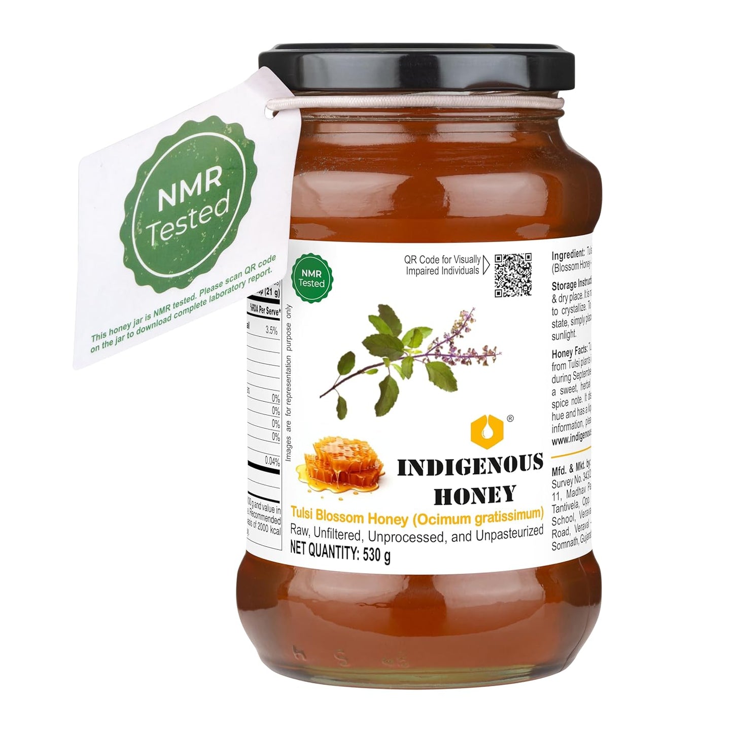 Tulsi Basil Honey Raw Organic Natural
