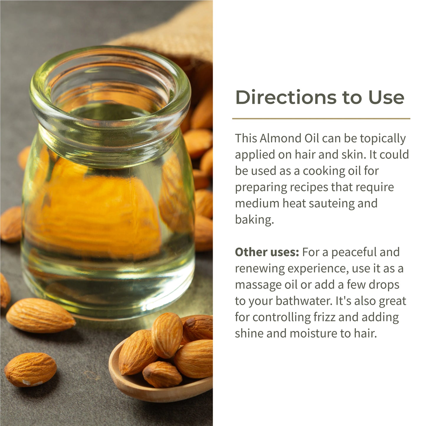 Cold-Pressed Almond Oil (Sweet) | For Haircare & Skincare | 100ml