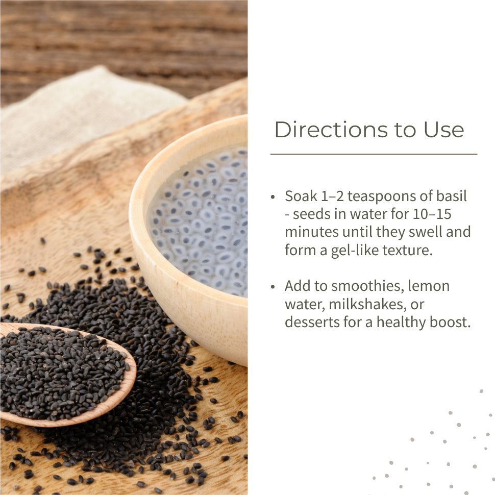 Ecotyl's Basil Seeds (Raw) - 250g