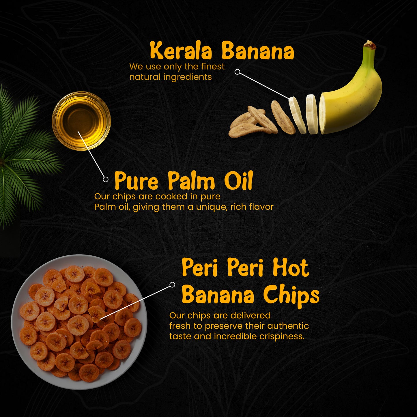 Bites Of Kerala Banana Peri-Peri Hot- 120G