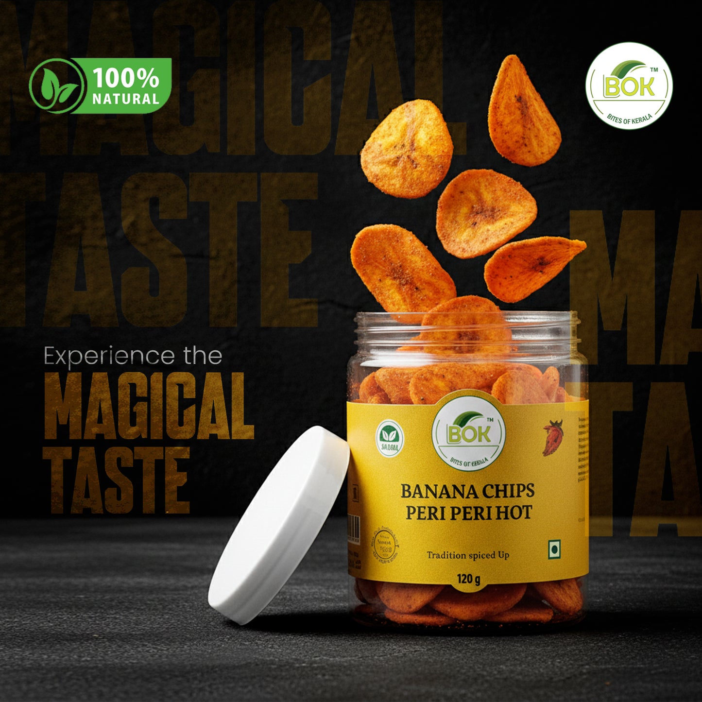 Bites Of Kerala Banana Peri-Peri Hot- 120G