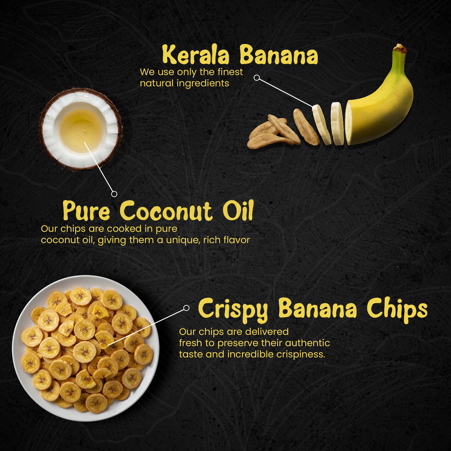 Bites of Kerala Banana Chips- 120G (Coconut Oil)