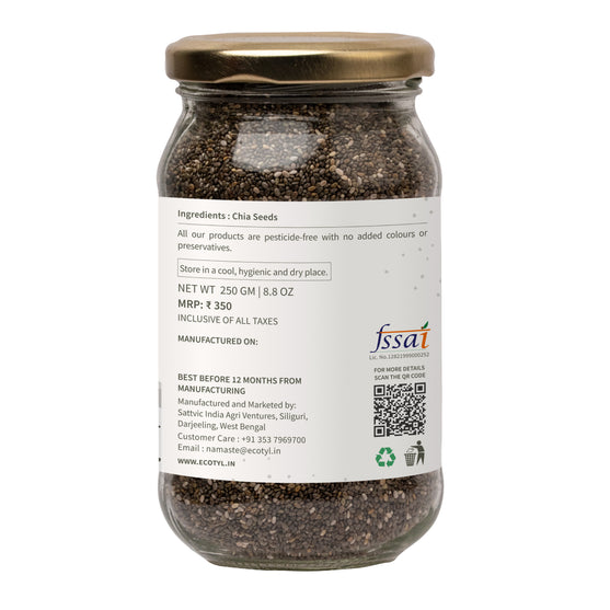 Ecotyl Raw Chia Seeds Raw | 100% Organic | 250g