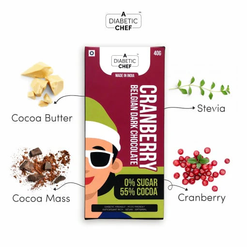Cranberry Belgian Sugar-Free Dark Chocolate