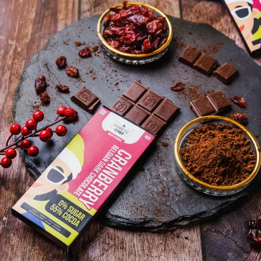 Cranberry Belgian Sugar-Free Dark Chocolate
