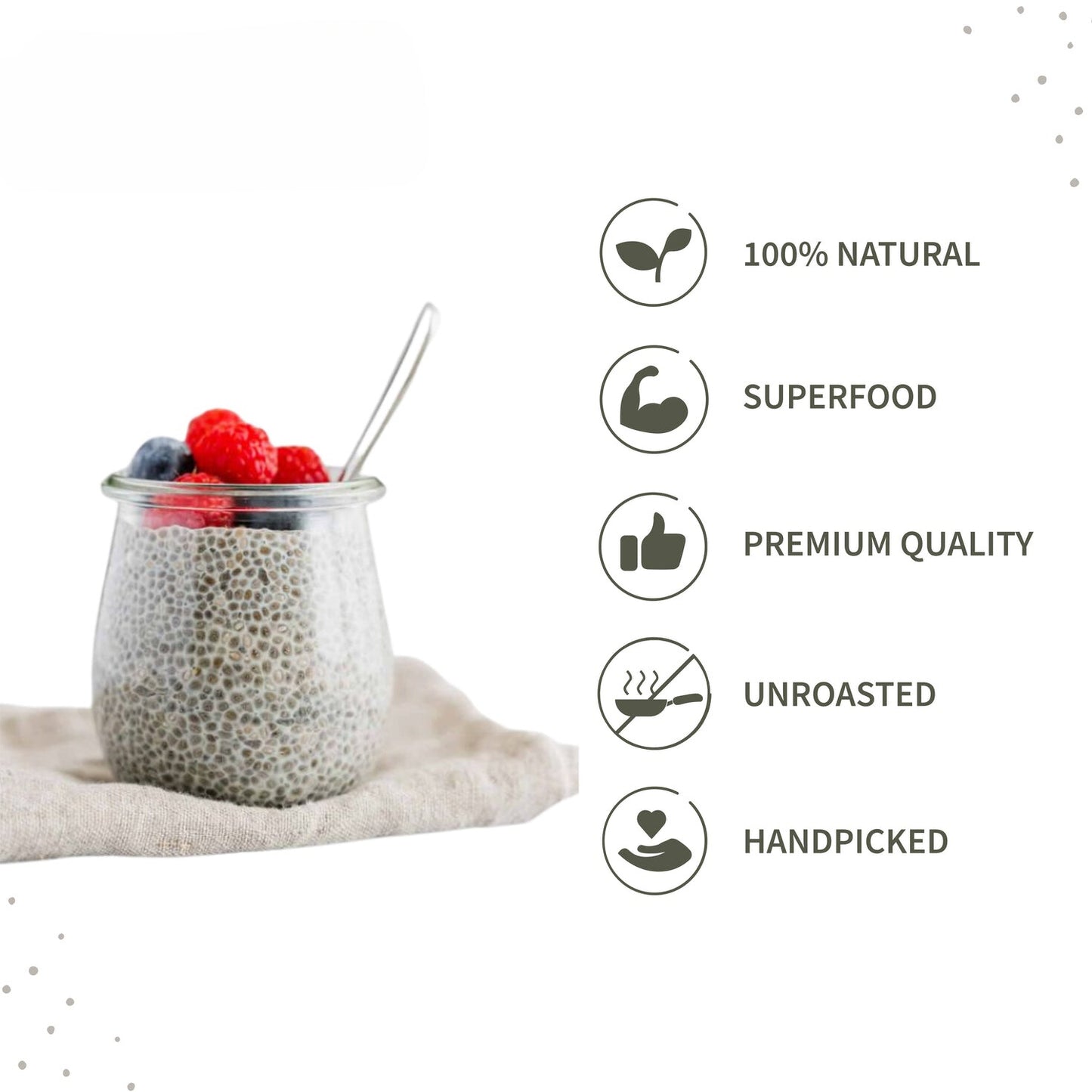 Ecotyl Raw Chia Seeds Raw | 100% Organic | 250g