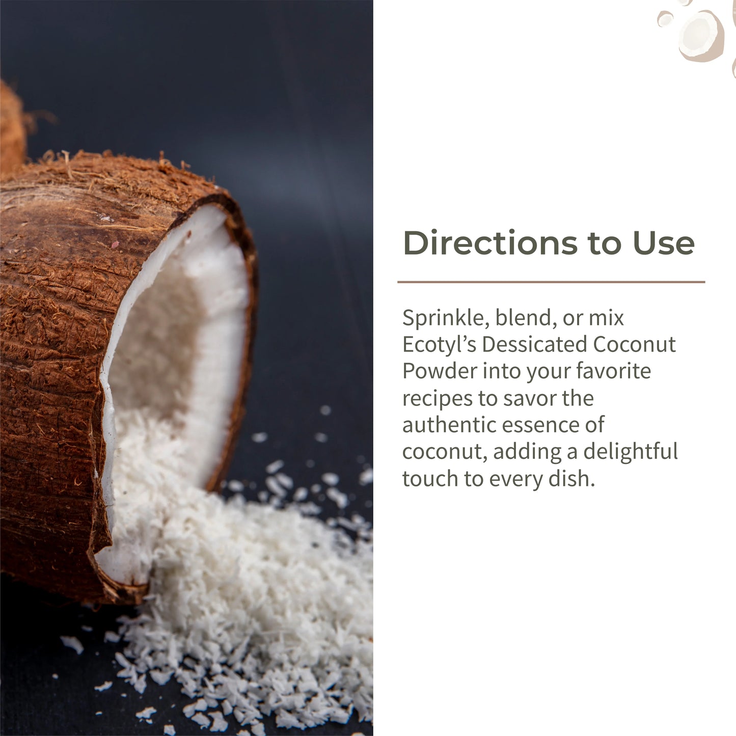 Ecotyl's Desiccated Coconut Powder - 250 G