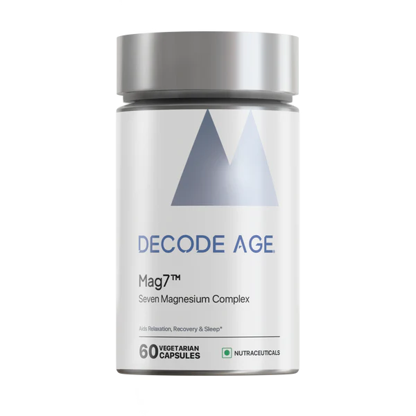 Decode Age Mag7™ Supplement | Magnesium Supplement | Supports Mood, Bone and Muscle Health, Metabolism | 60 Capsules, Vegan