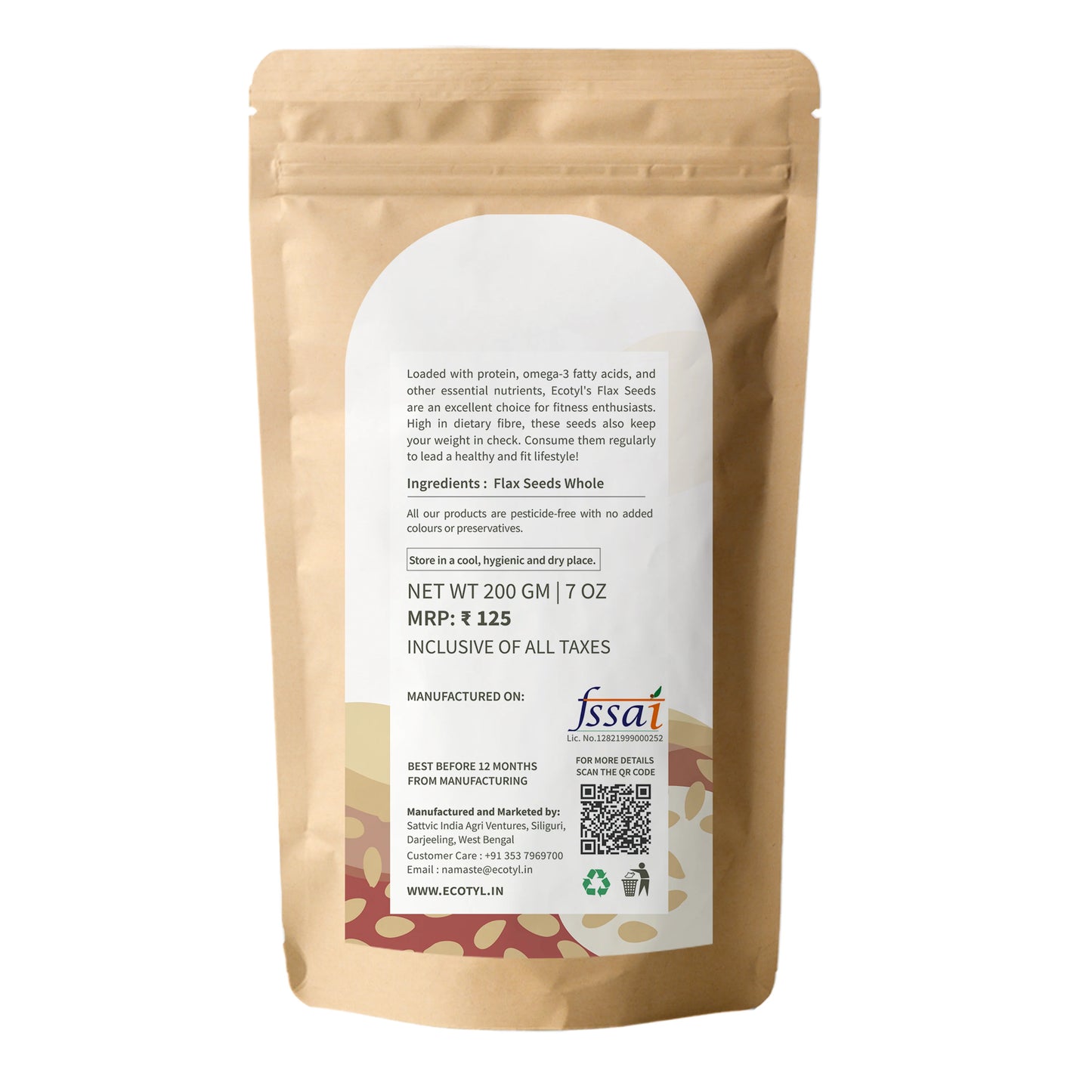 Flax Seeds - Unroasted (Set of 2)
