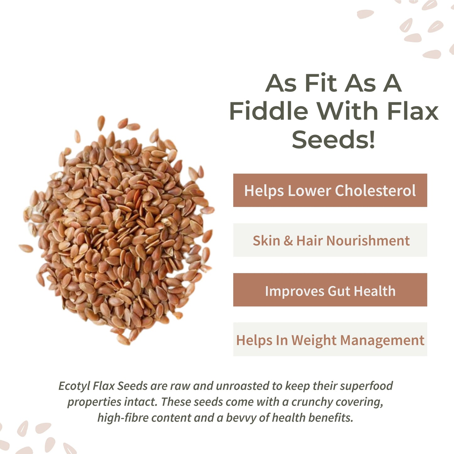 Flax Seeds - Unroasted (Set of 2)