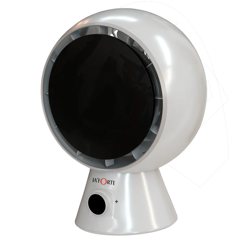 LA' FORTE Robo Cool 5W Mini Desk Fan | Rechargeable, Quiet, Auto-Rotation | 3 Speeds, 4000mAh Battery