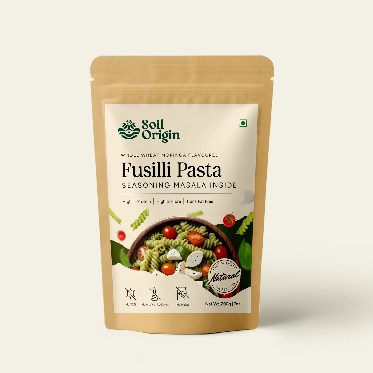 Moringa Wheat Pasta (Seasoning Masala Inside)