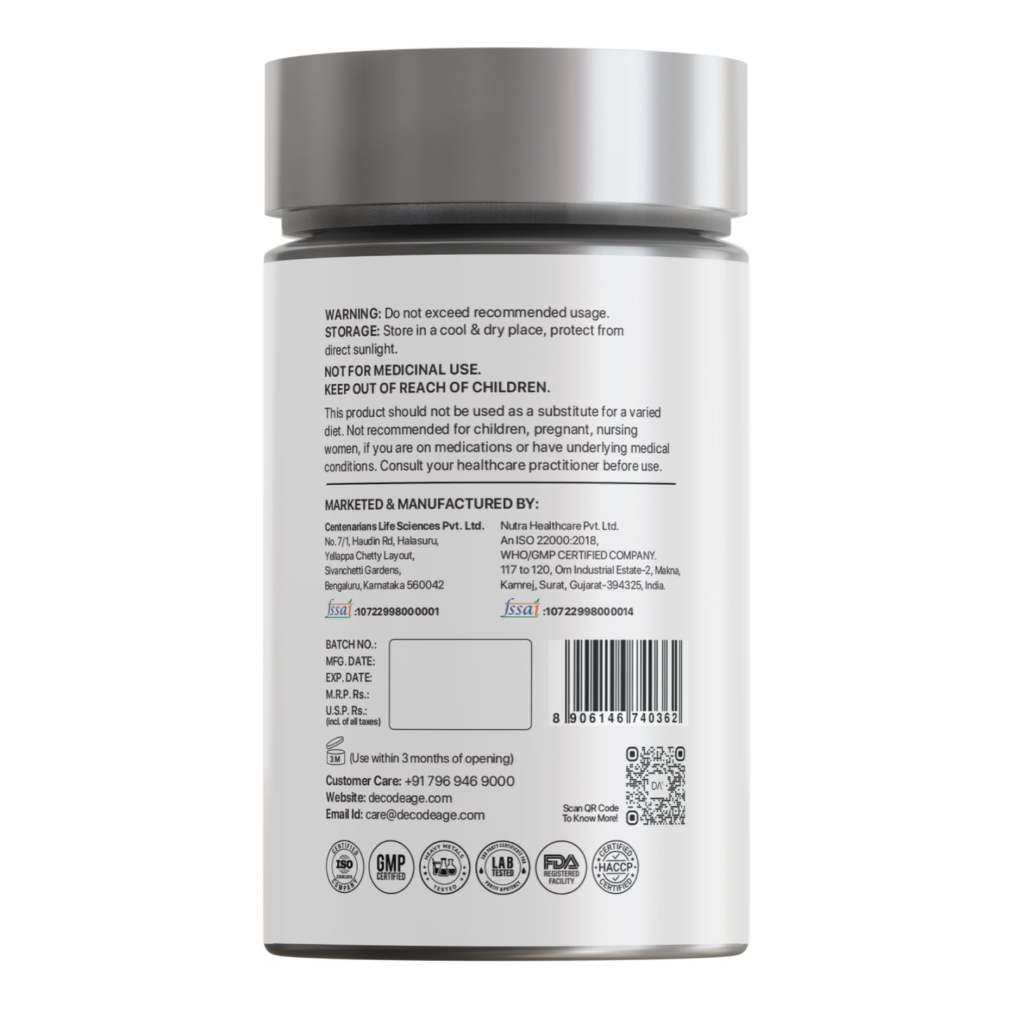 Decode Age ResVit™ Supplement | Antioxidant Supplement Blend | Supports Heart, Brain, and Eye Health | Trans Resveratrol, Pterostilbene, NAC, Vitamin E and A | 30 Tablets, Vegan