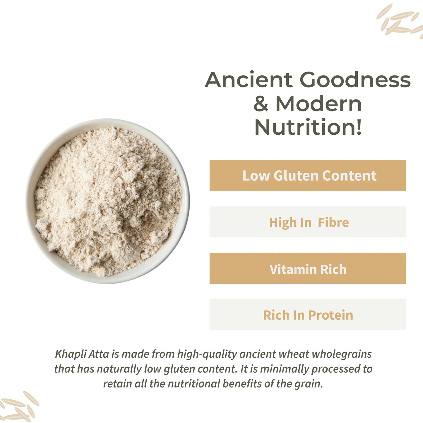 Khapli Atta - Emmer Wheat Flour