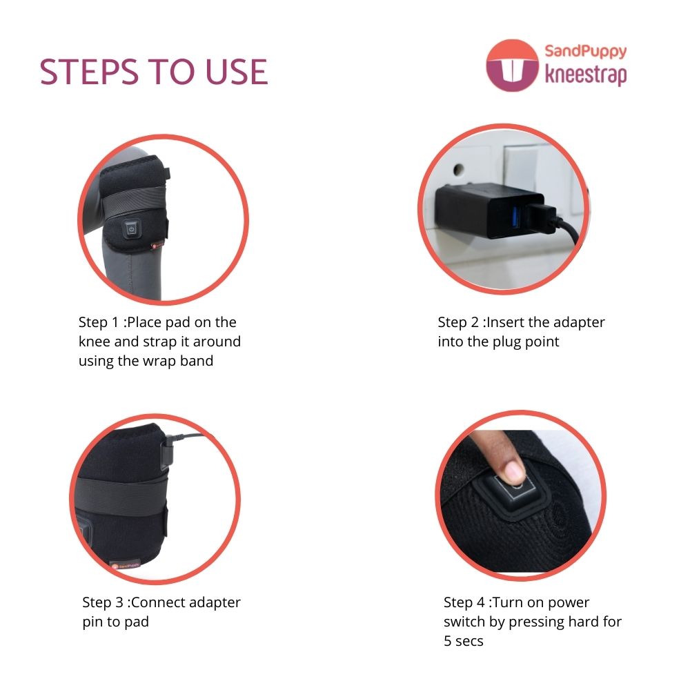 Sand Puppy Knee Strap | Electric Heating Pad for Knee Pain