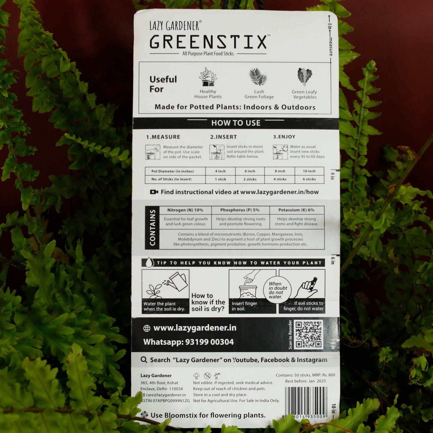 GreenStix - All Purpose Plant Food Sticks (50 Fertilizer Sticks)