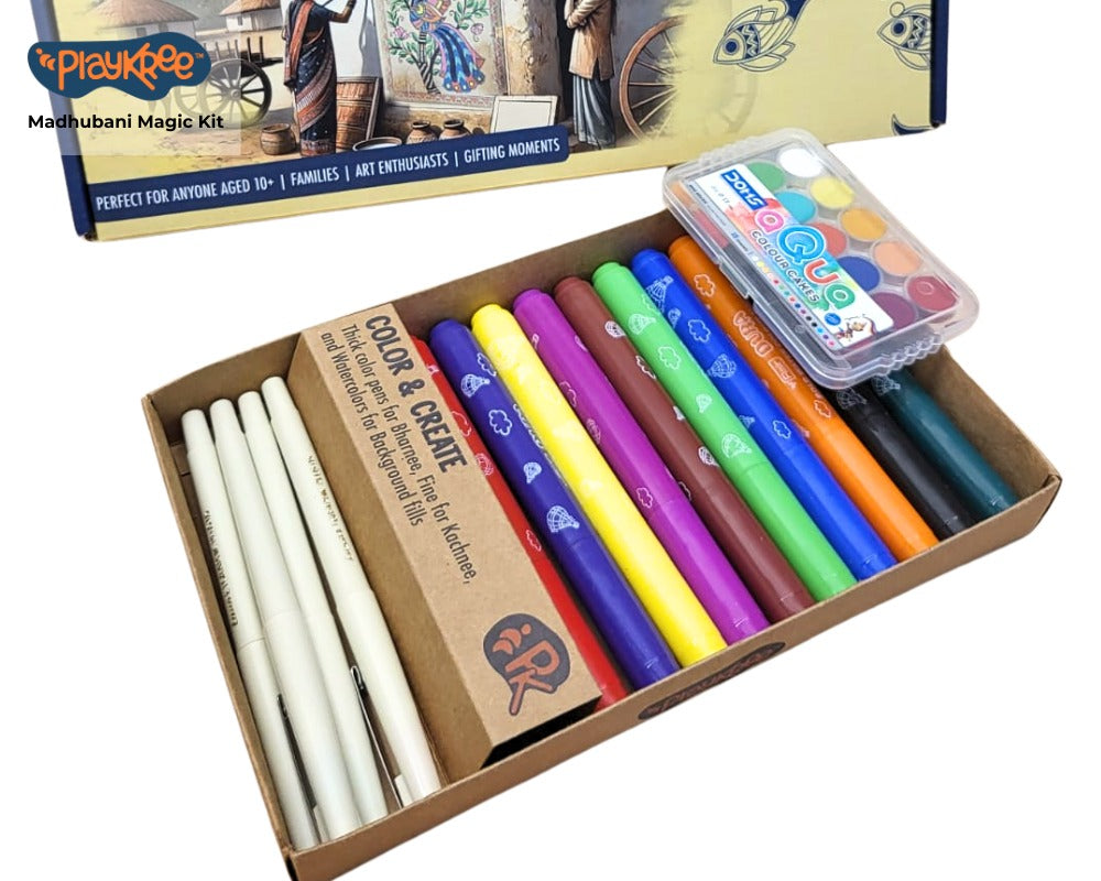 PlayKree Madhubani Magic Art Kit: Unwind With An Iconic Indian Art Tradition