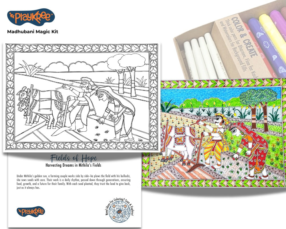 PlayKree Madhubani Magic Art Kit: Unwind With An Iconic Indian Art Tradition