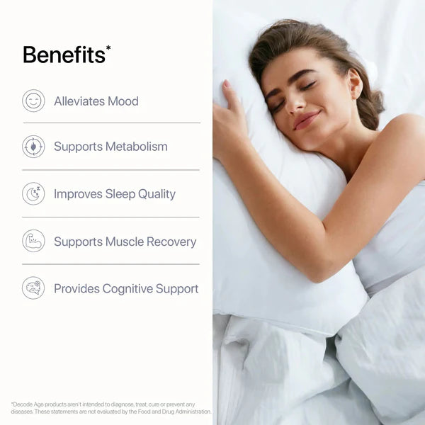 Decode Age Mag7™ Supplement | Magnesium Supplement | Supports Mood, Bone and Muscle Health, Metabolism | 60 Capsules, Vegan