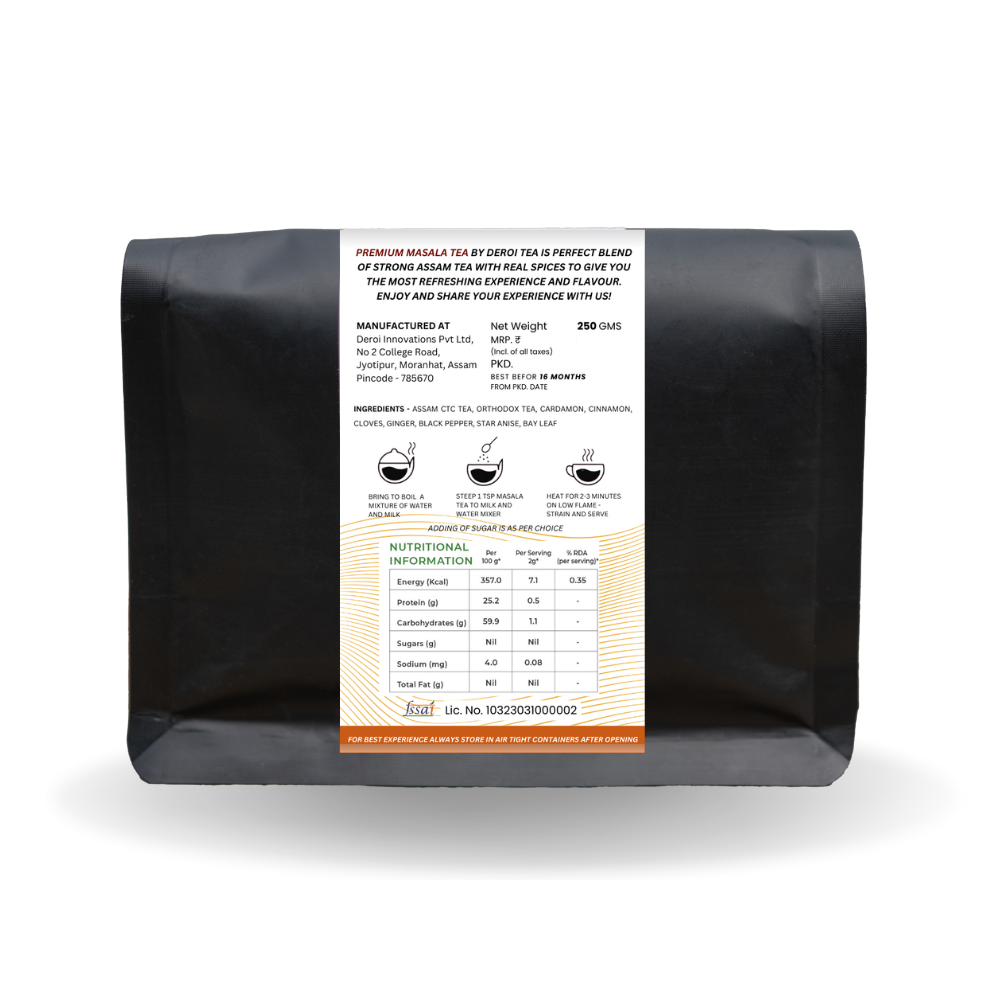 Premium Masala Chai (Assam CTC + Spices) - 250 gms