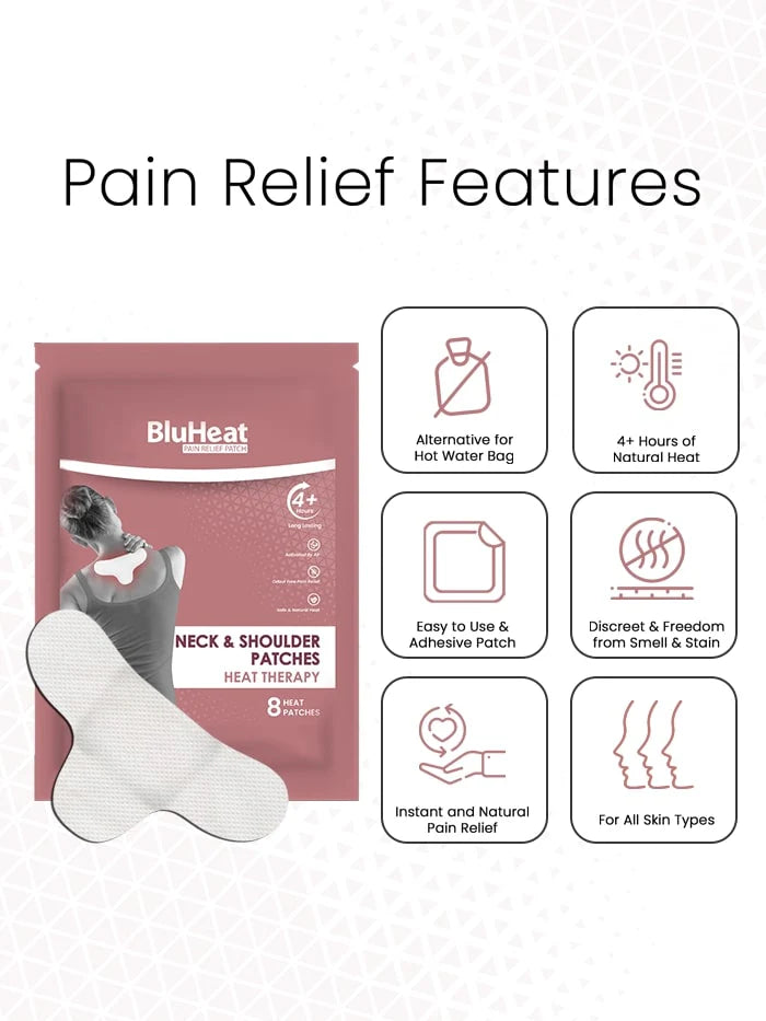 BluHeat Neck & Shoulder Pain Relief Patches