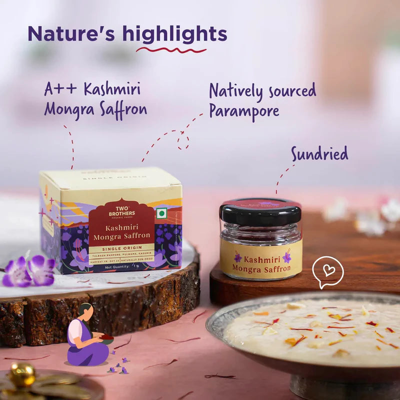 Two Brothers Organic Farms Kashmiri Mongra Saffron 1g