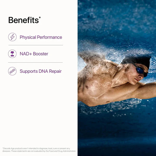 Decode Age Pure NMN | 99.9% Pure Beta NMN | High Bioavailability | NAD+ Booster for Energy, Metabolism, Cellular Repair & Skin Health | 14gm, 46 Servings