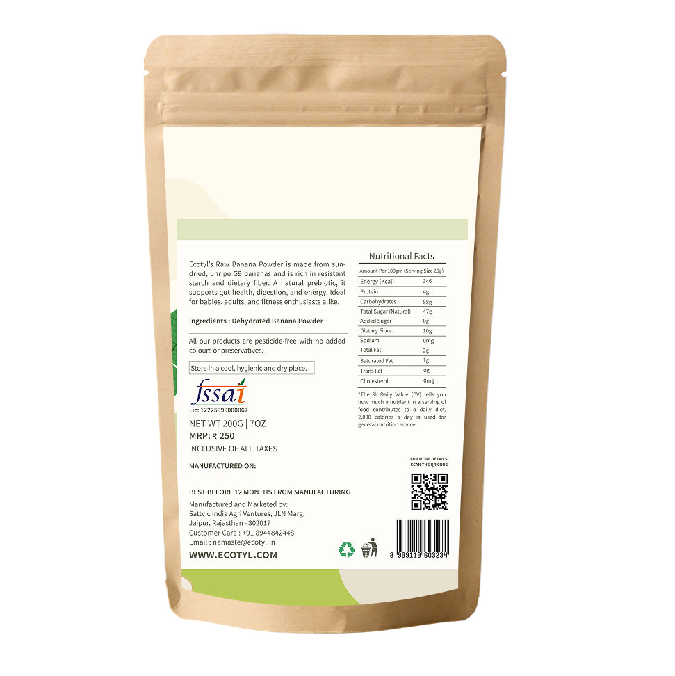 Ecotyl’s Dehydrated Banana Powder - 200g