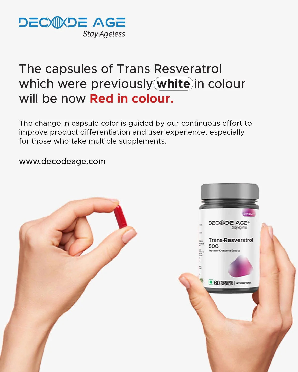 Decode Age Trans Resveratrol | Japanese Knotweed Extract |500mg