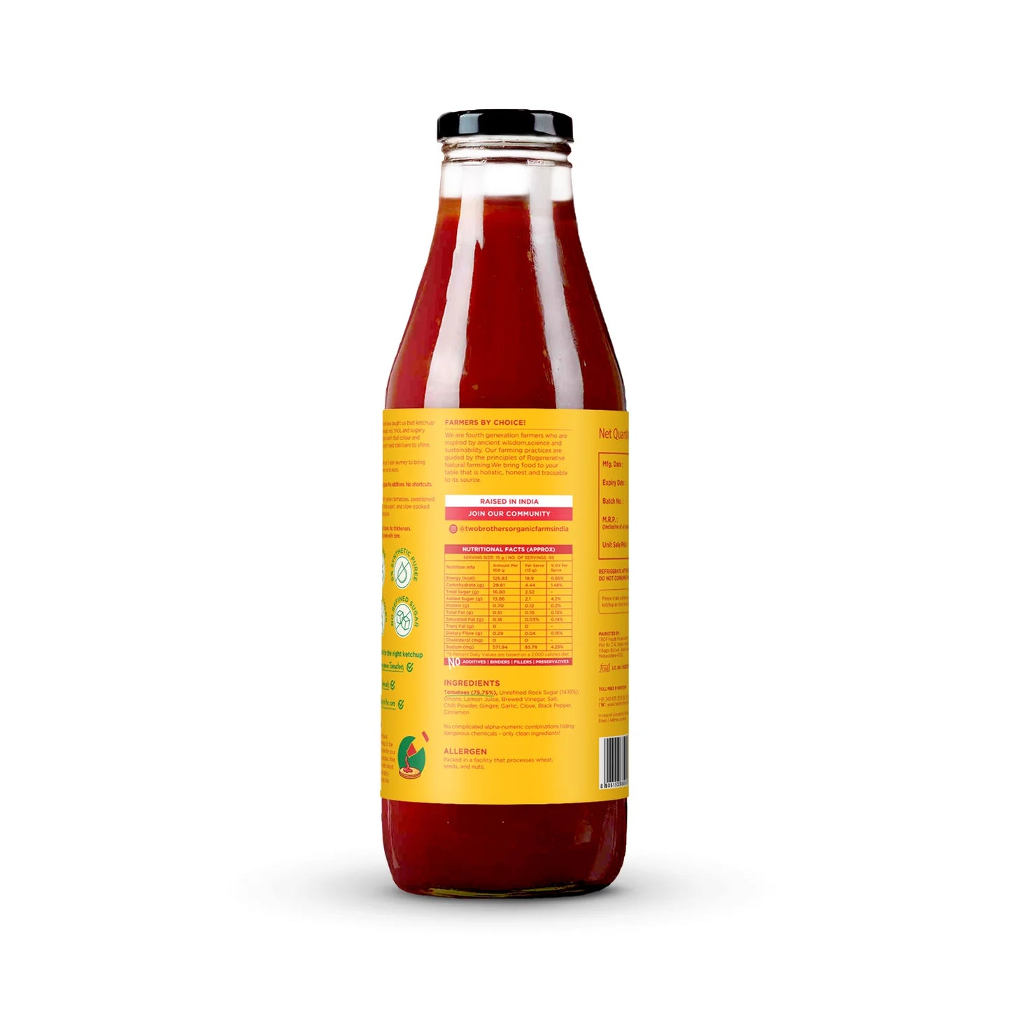 Two Brothers Organic Farms Truemato Ketchup- 750g