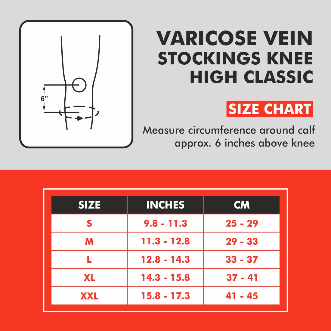 Samson - Varicose Vein Stockings Below Knee Classic (Pair)