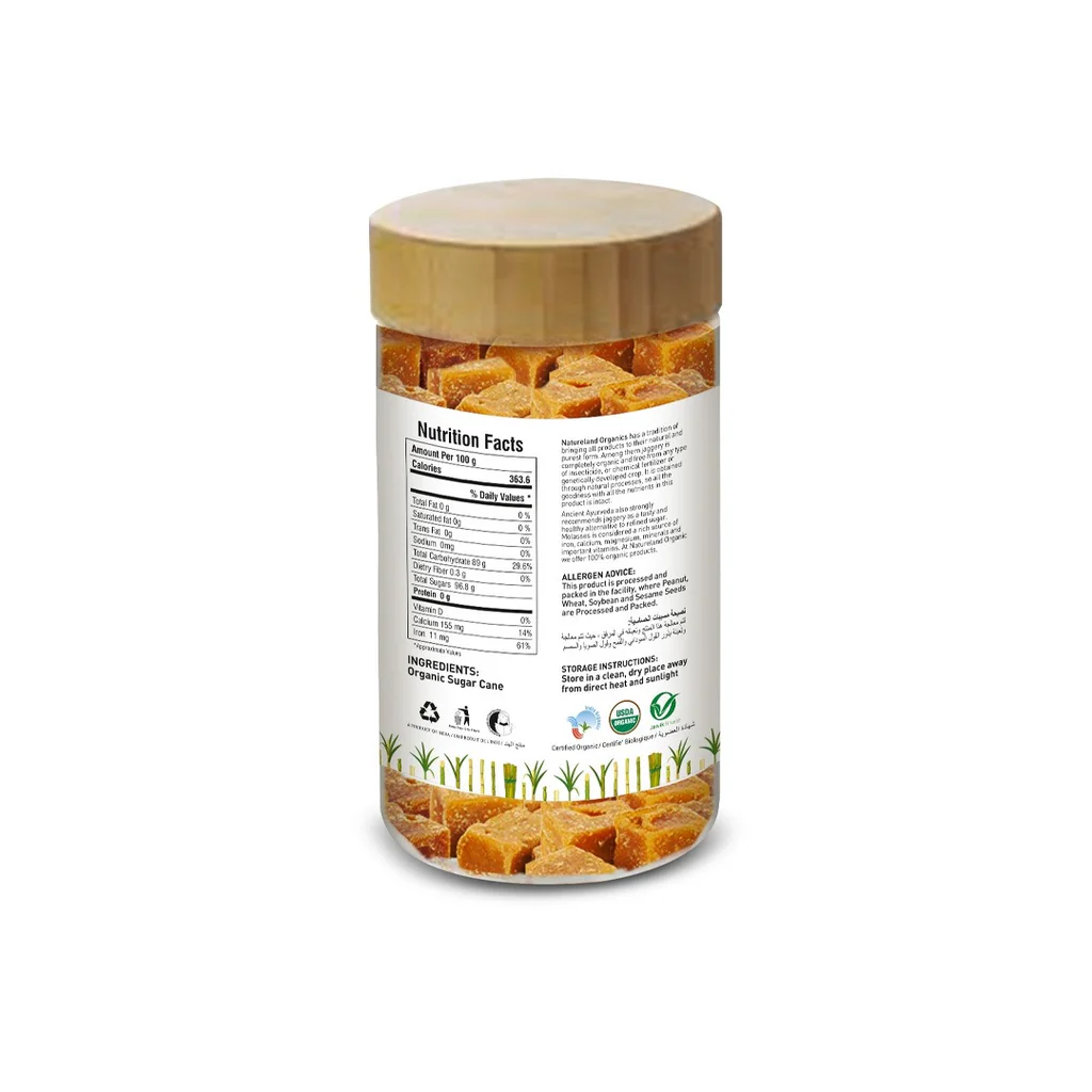 Nature Land Organics - Organic Jaggery Whole 1 kg