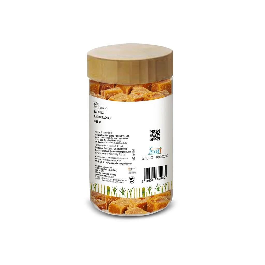 Nature Land Organics - Organic Jaggery Whole 1 kg