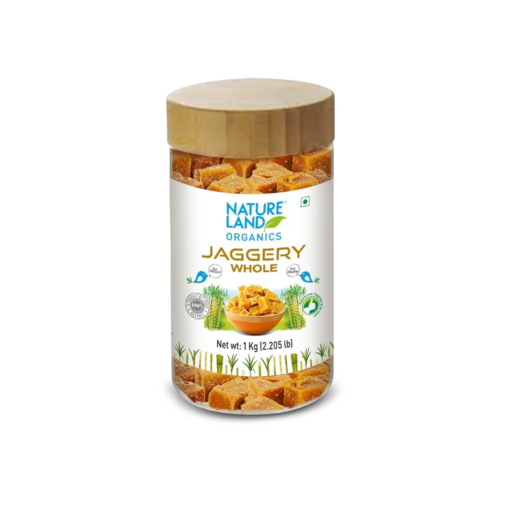 Nature Land Organics - Organic Jaggery Whole 1 kg