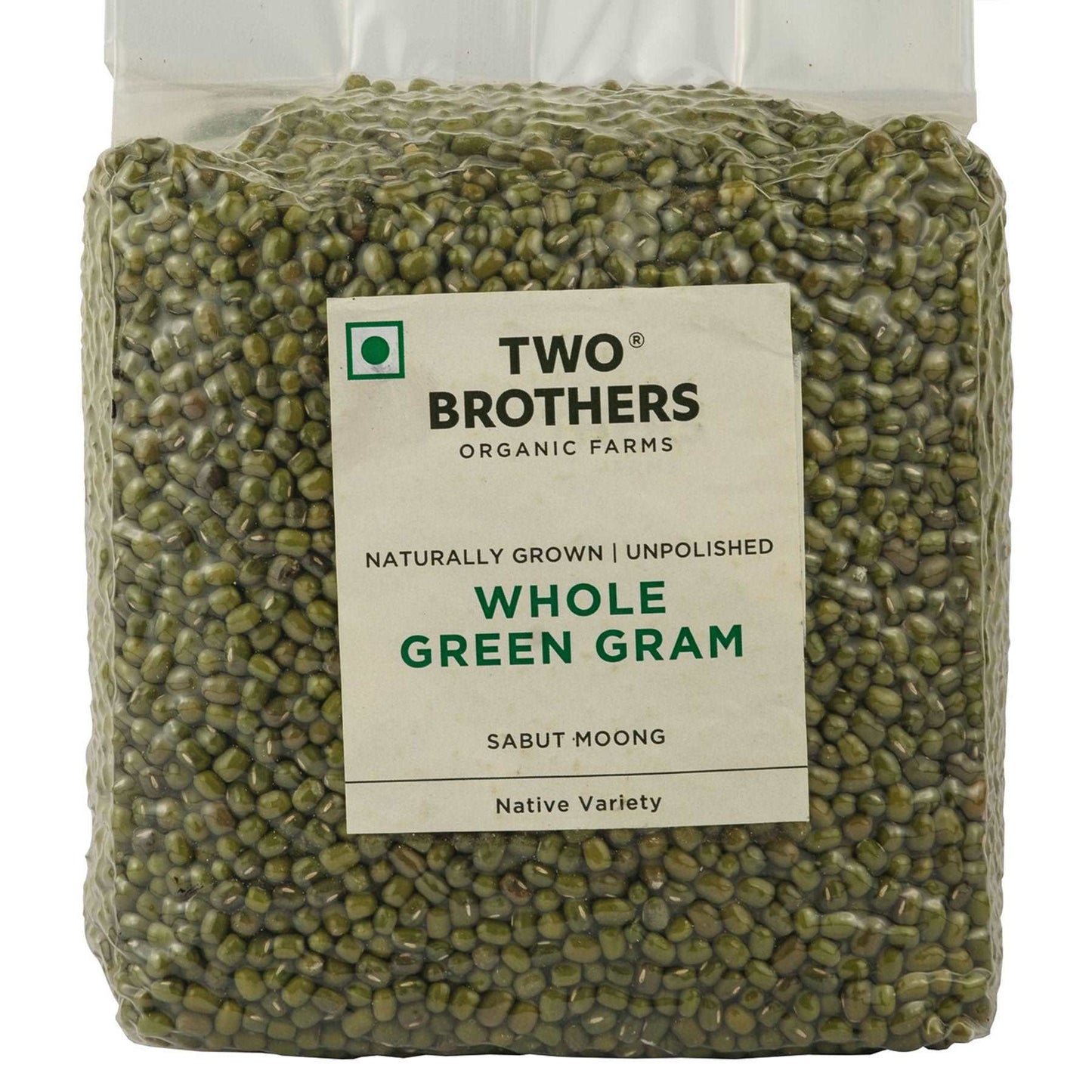 Two Brothers Organic Farms Whole Green Gram Moong 500gm