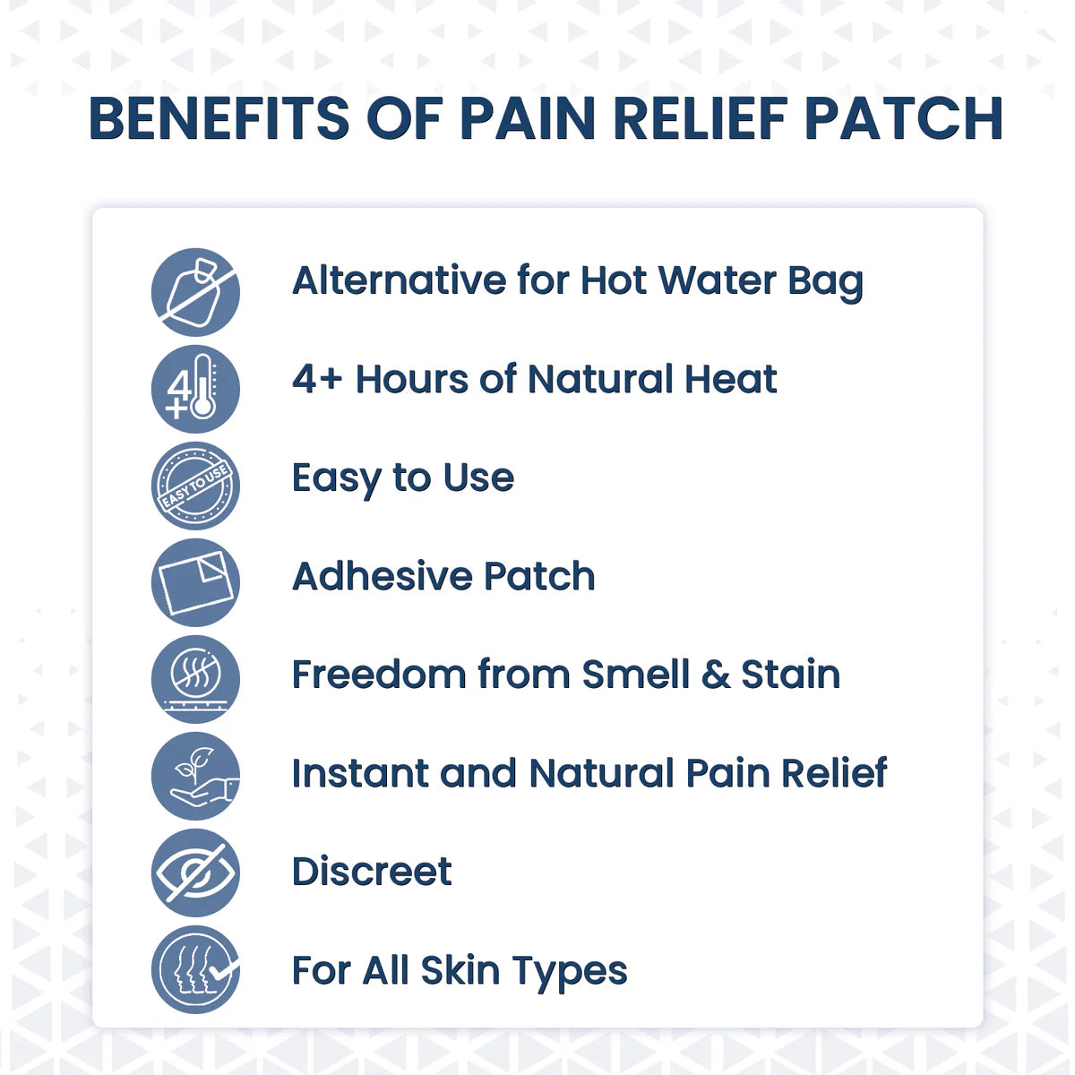BluHeat Back Pain Relief Patches Heat Therapy