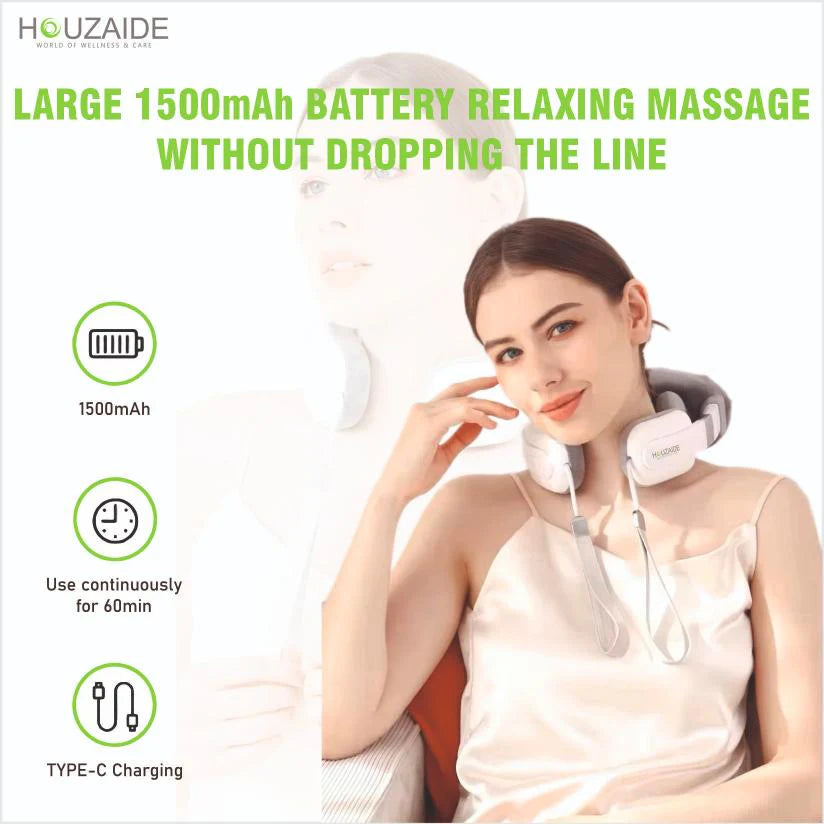 HOUZAIDE Battery Powered Neck And Shoulder Massager For Neck