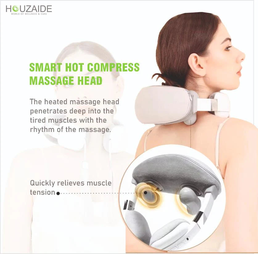 HOUZAIDE Battery Powered Neck And Shoulder Massager For Neck