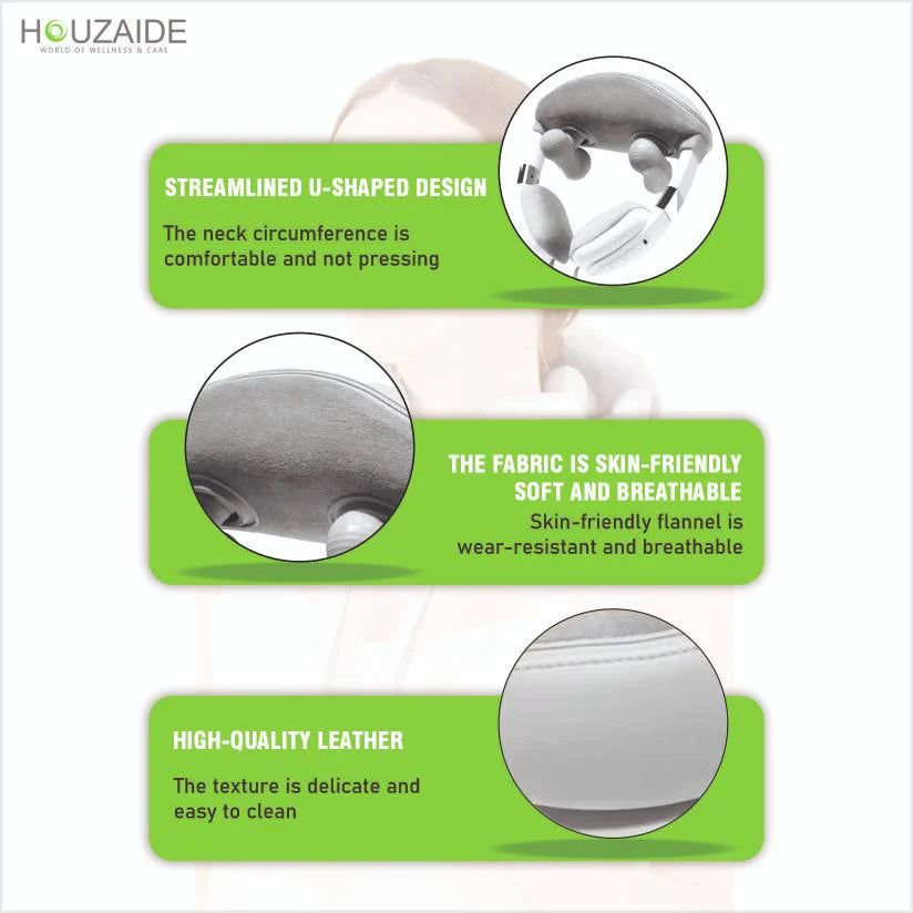 HOUZAIDE Battery Powered Neck And Shoulder Massager For Neck