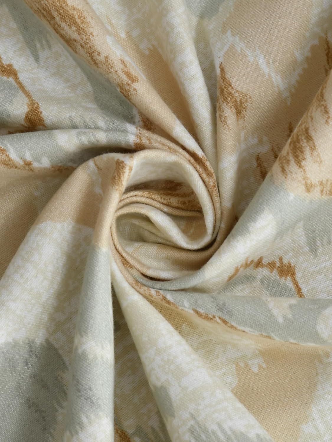 Premium Glace Cotton Elastic Fitted Double Bedsheet with 2 Pillow Covers (72x78x8 Inches)- FlenoPrint